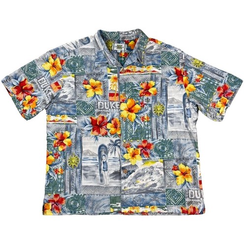 DUKE KAHANAMOKU SPECIAL EDITION DUKES PINEAPPLE LS Aloha Shirt M