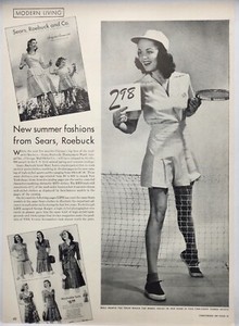 1942 Sears Roebuck Catalog Summer Fashions Original Print Ad Life Magazine 40s