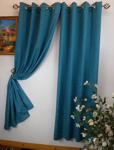 Adrian 54" X 84" Woven Window Curtain with Metal Grommets by Stylemaster® - Picture 4 of 21