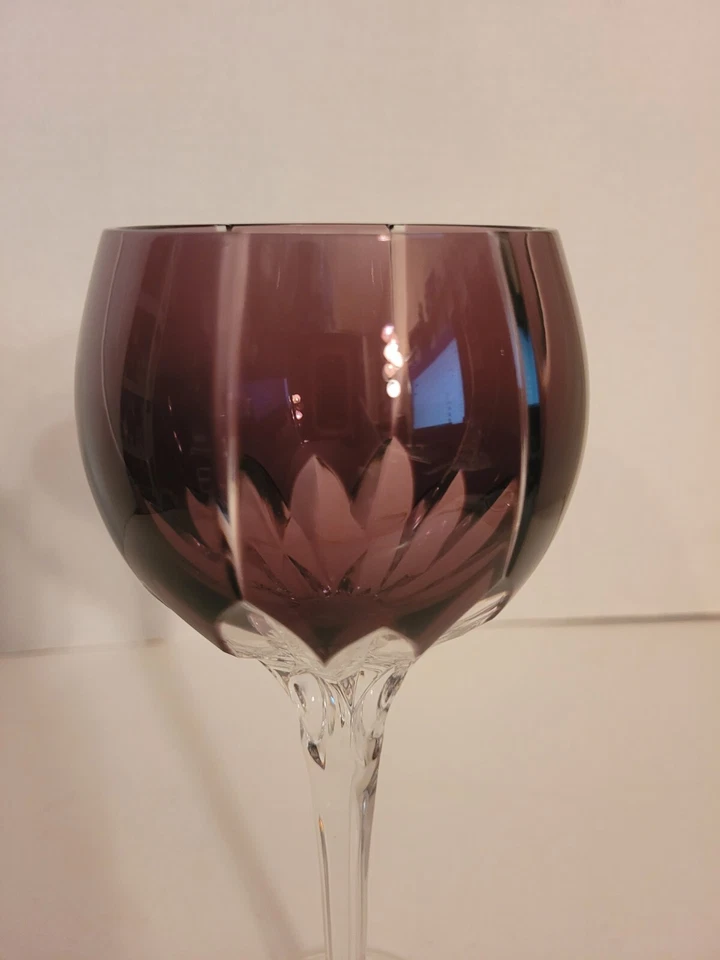 AJKA CASTILLA MODERNA AMATISTA PÚRPURA CORTE A CRISTAL TRANSPARENTE COPA DE VINO Pegatina Foto 2 de 4