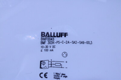 BALLUFF Sensor BMF0043  BMF 303K-PS-C-2A-SA2-S49-00,3