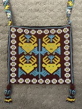 Huichol Indian One-of-a-Kind Art- Beaded Handbag crossbody Bag