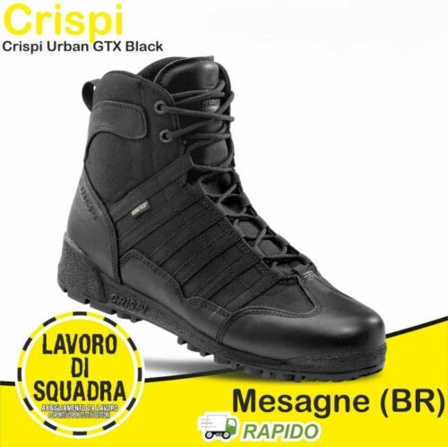 Anfibi Crispi SWAT URBAN GTX Black Nero Scarponcini Pelle Scarpa Goretex CC Neri - Zdjęcie 1 z 1