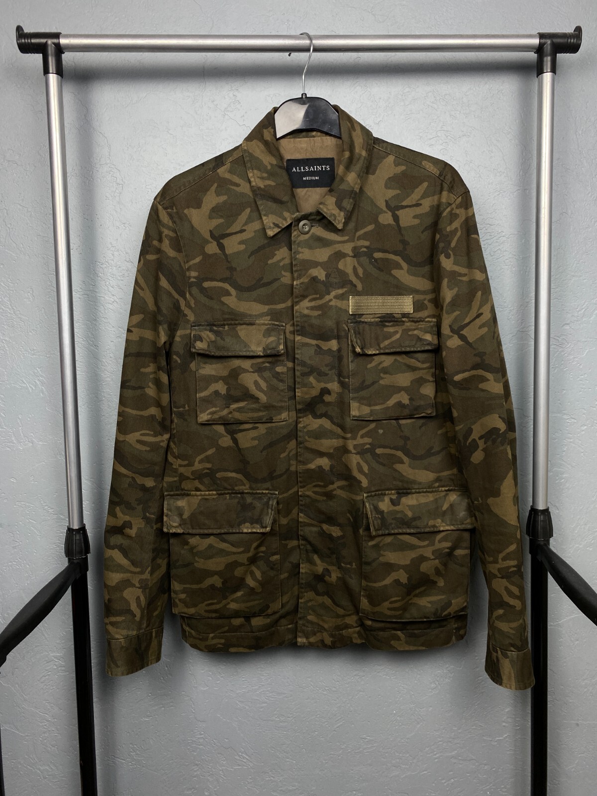 Allsaints Vintage Mens Camo Overshirt Jacket Size M