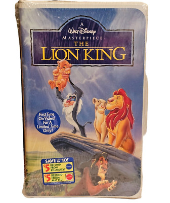 NOS Walt Disney The Lion King Masterpiece First Release New Factory Sealed VHS