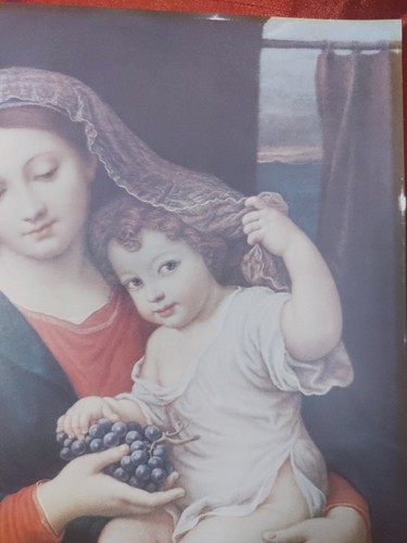 Madonna & Child Figurine Numbered Ltd Edition Vtg Jesus Mother With Photo Print - Picture 17 of 18