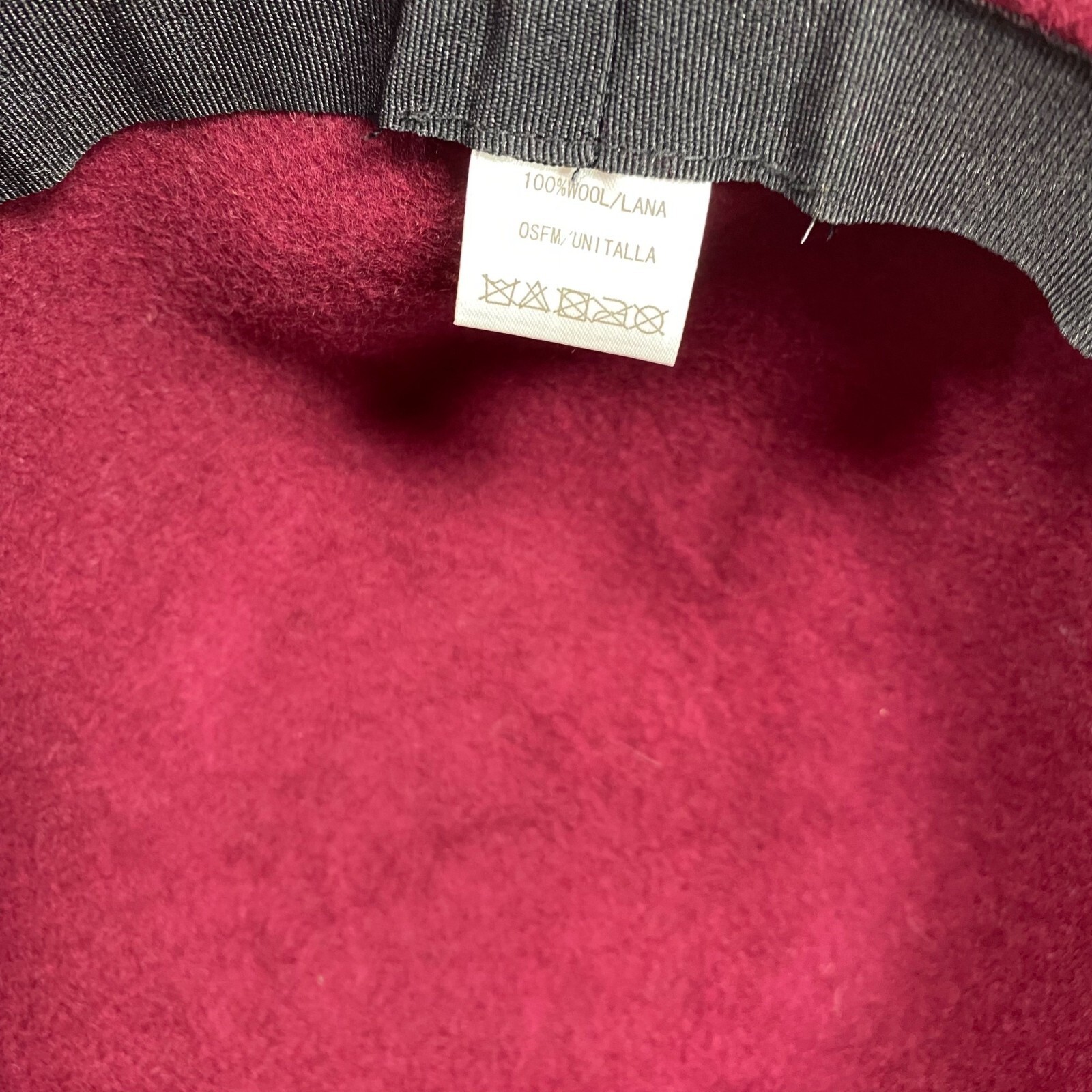 Burgundy Wool Floral Cloche OS - image 7