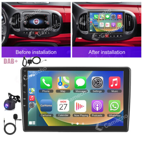 DAB+10.1'' Android 13 Radio samochodowe Nawigacja Carplay WiFi DAB do Fiata 500L 2012-2017 - Zdjęcie 1 z 21