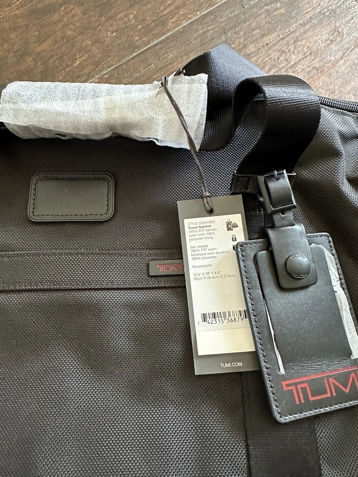 NWT Brand New Tumi Travel Satchel Double FXT Ballistic Duffle Bags - Nylon Black - Image 2 of 4