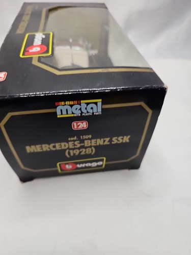 BBURAGO 1/24 DIE-CAST MODEL CAR MERCEDES-BENZ SSK (1928} - CREAM/BROWN - Picture 7 of 8