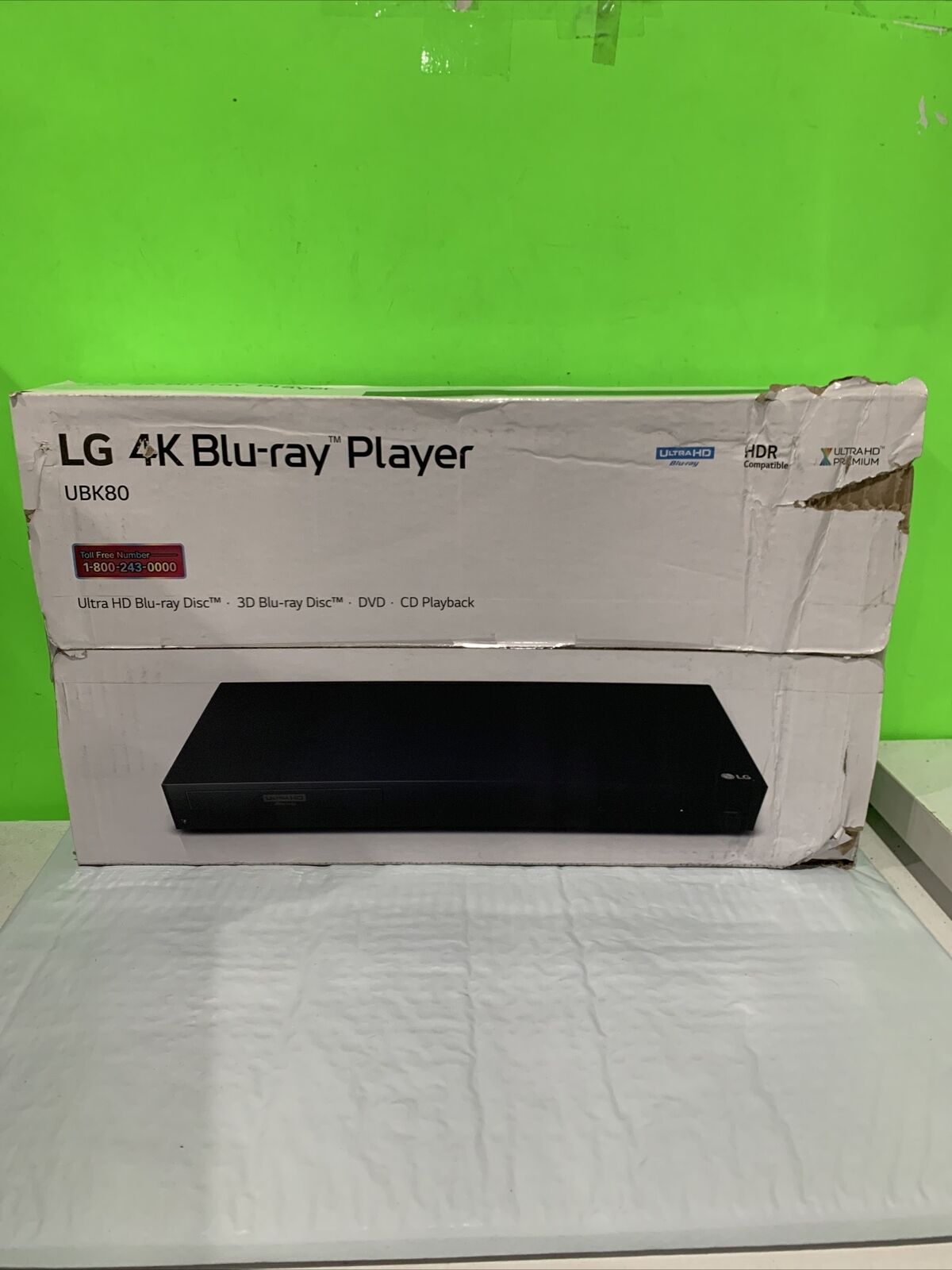 LG 4K UHD Blu-ray Player with HDR Compatibility (UBK80)