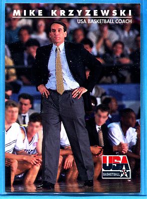 MIKE KRZYZEWSKI ~ Duke Coach K ~ USA Basketball Trading Card #95