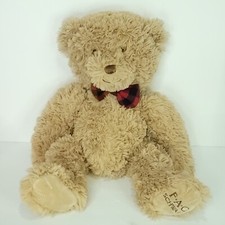 FAO Brown Bear Red Black Bow Tie Classic Plush Stuffed Animal 17" Large