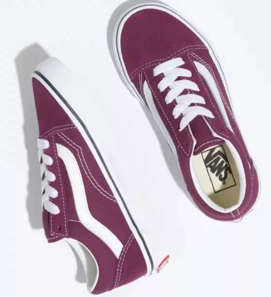 VANS OLD - GRAPE WINE/TRUE WHITE SIZE 8.5 &amp; 10 WOMEN'S | eBay