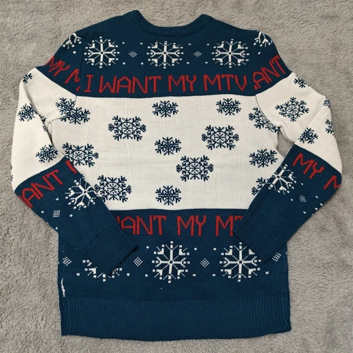 NEW! I Want My MTV Ugly Christmas Sweater Size Large Winter Holiday NWT!