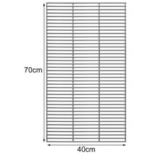70CM Stainless Steel BBQ Grill Wire Mesh Rack Grate Grid Replacement Net Cooking