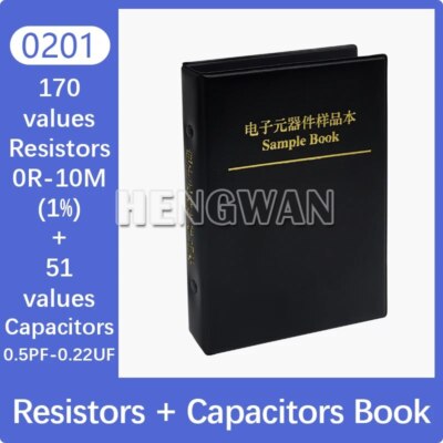 Capacitor Resistor Mixed Book 0201 0402 0603 0805 1206 1% SMD Resistance 0R-10M