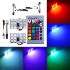 New 2x Rgb Led Panel 12-smd 5050 Interior Dome Light Map License Plate Bulb 6418 New 2x Rgb Led Panel 12-smd 5050 Interior Dome Light Map License Plate Bulb 6418