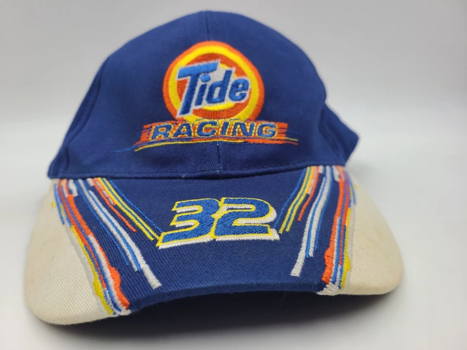 De colección Ricky Craven #32 Tide Racing Downy Snapback Gorra Gorra Papá Hombres Mujeres NASCAR Foto 2 de 4