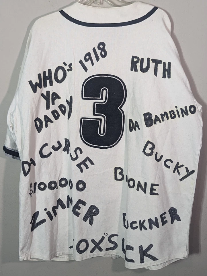 CAMISETA BAMBINO RETRO MEZCLA DE LINO 2XL de colección Raw Blue Classics NYC New York Yankees Foto 2 de 4