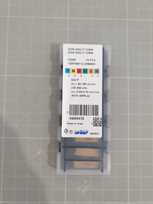10Stk (1Stk/18.5eur) ISCAR DGN 2002JT IC808 Wendeschneidplatten