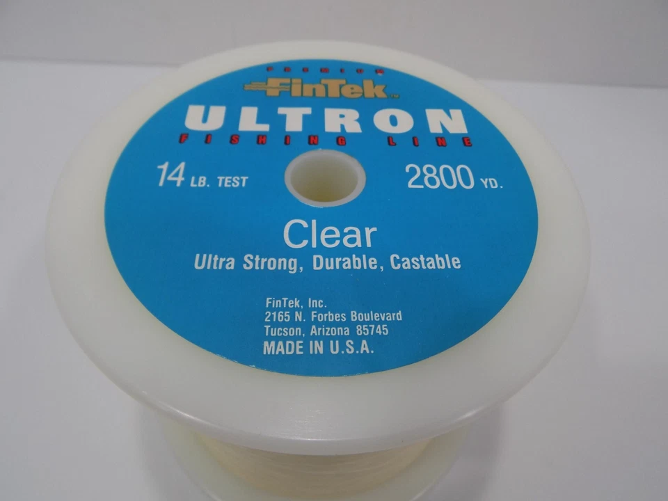 Fintek Ultron Fishing line 14 LB 2800 yards HUGE ROLL! NOS Made in U.S.A. - Image 3 of 4