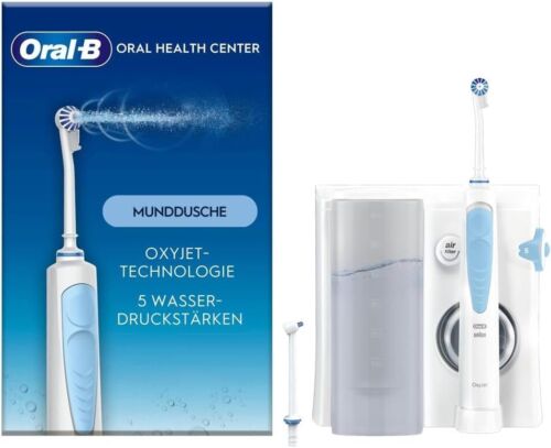 BRAUN Oral-B OxyJet Oral Health Center Munddusche 0,6 L weiß/blau B-WARE - Bild 1 von 2