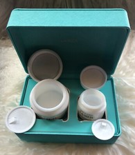 EMPTY Creme de La Mer Empty 2 oz .5 oz Jars Light Green Teal Keepsake Box