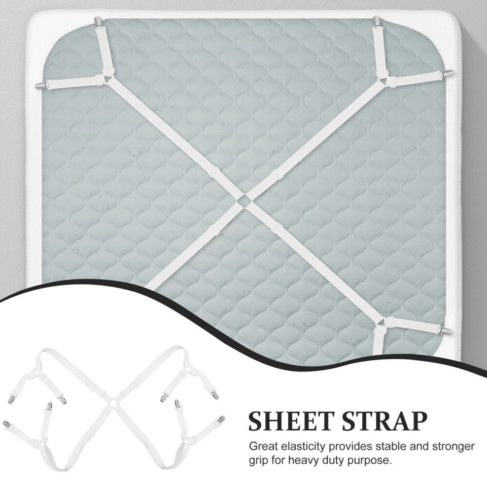 Mattresses Elastic Straps Fasteners Bed Sheet Corner Holder eBay