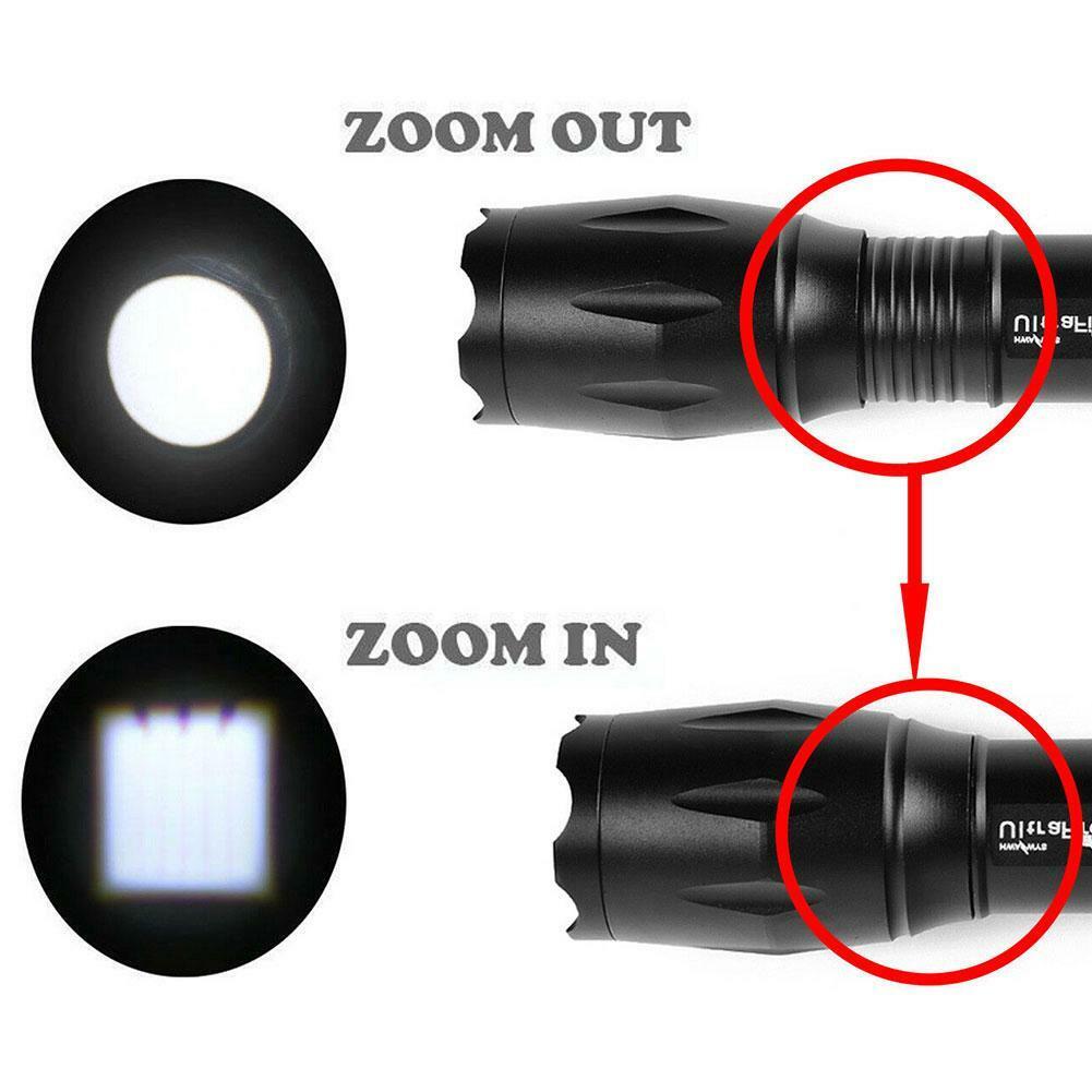 3 x Tactical 18650 Flashlight Ultrafire High Powered 5Modes Zoomable Aluminum