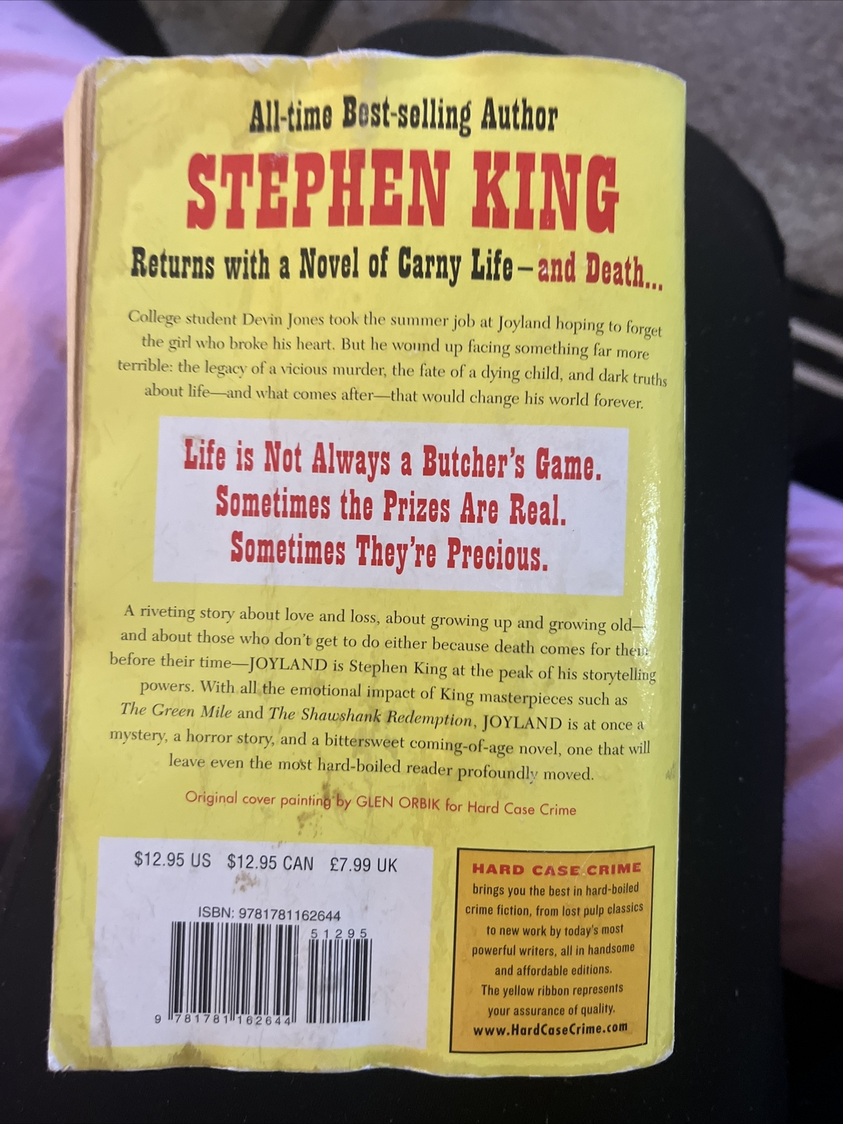 Joyland Stephen King First Hard Case Crime edition June 2013 Paperback FINE Cnd