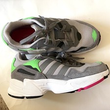 Size 4.5- Adidas Originals Kids Youth Yung-96 Sneakers, Grey Two/Grey