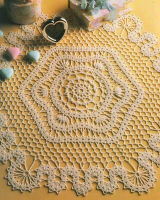 BEAUTIFUL Deep in the Heart Doily/Crochet Pattern INSTRUCTIONS ONLY