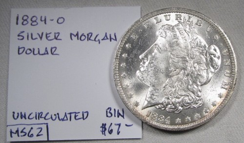 1884-O Silver Morgan Dollar UNC Coin AP902 - Picture 2 of 4