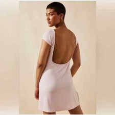 Free People Beach Rosalia Relaxed Low-Back Mini Dress, Pink, Medium, RRP $88