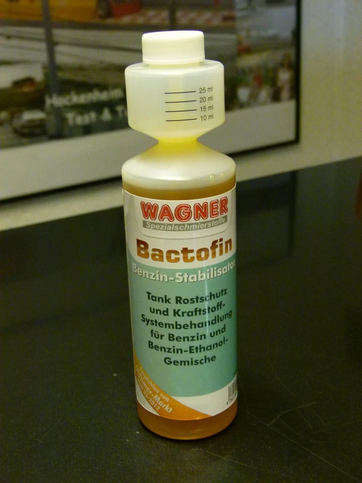 WAGNER Bactofin 0,25 Ltr. 250ml Benzin Stabilisator in praktischer Dosierflasche