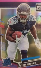 2023 Panini Donruss - Rated Rookie Tyjae Spears #396 Optic Preview Pink Prizm...