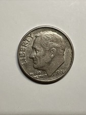1961 Silver Dime Coin 90% Silver