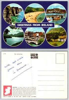 Vintage John Hinde Greetings From Ireland Multi-View Postcard Unposted