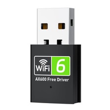 USB WiFi Adapter for Desktop PC, AX600 USB WiFi 6 Adapter with 5GHz/2.4GHz Du...
