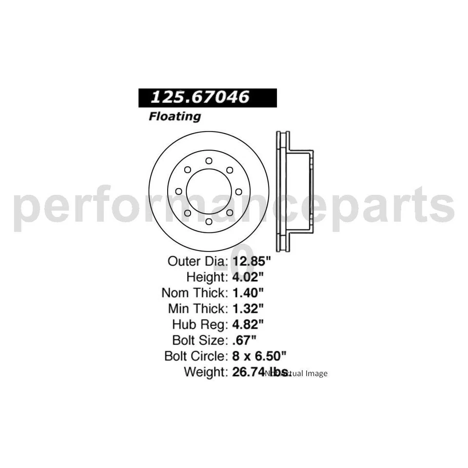 Juego de pastillas de freno de disco delanteras rotor de freno de disco para Dodge Ram 3500 2000-2002 Foto 4 de 4