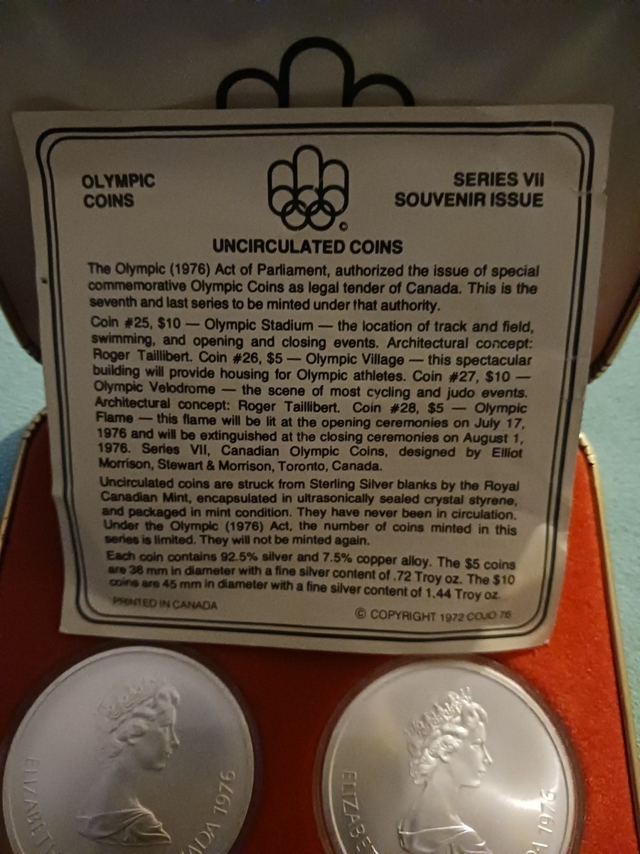 1976 Canada Montreal Olympic Games Silver Four Coin Special Set | eBay