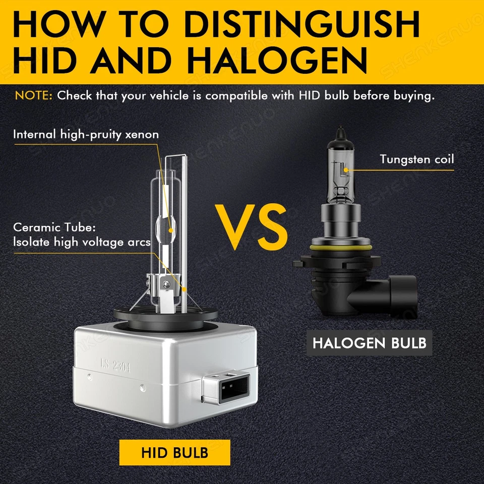 4X D1S 9145 HID Headlight+LED Fog Light Bulbs For 07-10 BMW E92 E93 328i 335i M3 - Image 3 of 4