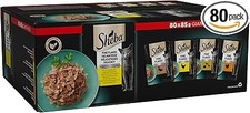 SHEBA Fine Flakes Poultry in Jelly Adult Cat Food Pouches 80 x 85g 5.46 per kilo