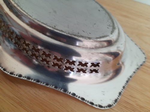 Vintage Falstaff Oval Serving Bowl Dish with Handle Silver Plated EPNS Bon Bon - Picture 6 of 21