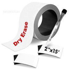 Magnetic Dry Erase Labels Roll, 2 Inch x 15 2 x 15Feet, White