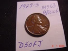 1929S1C  Lincoln Cent CH Uncirculated Brown scarce this grade