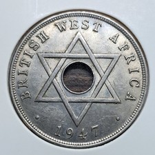British West Africa 1947KN 1 Penny KM19 KGVI EF Colonial Cu-Ni Coin