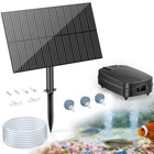Solar Pond Aerator with Battery Backup  3 Modes for Fish Tanks & Hydroponics