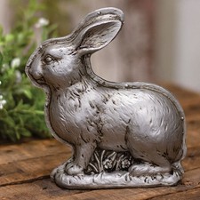 Bunny Rabbit Easter Chocolate Candy Mold Silver Embossed Antique Style